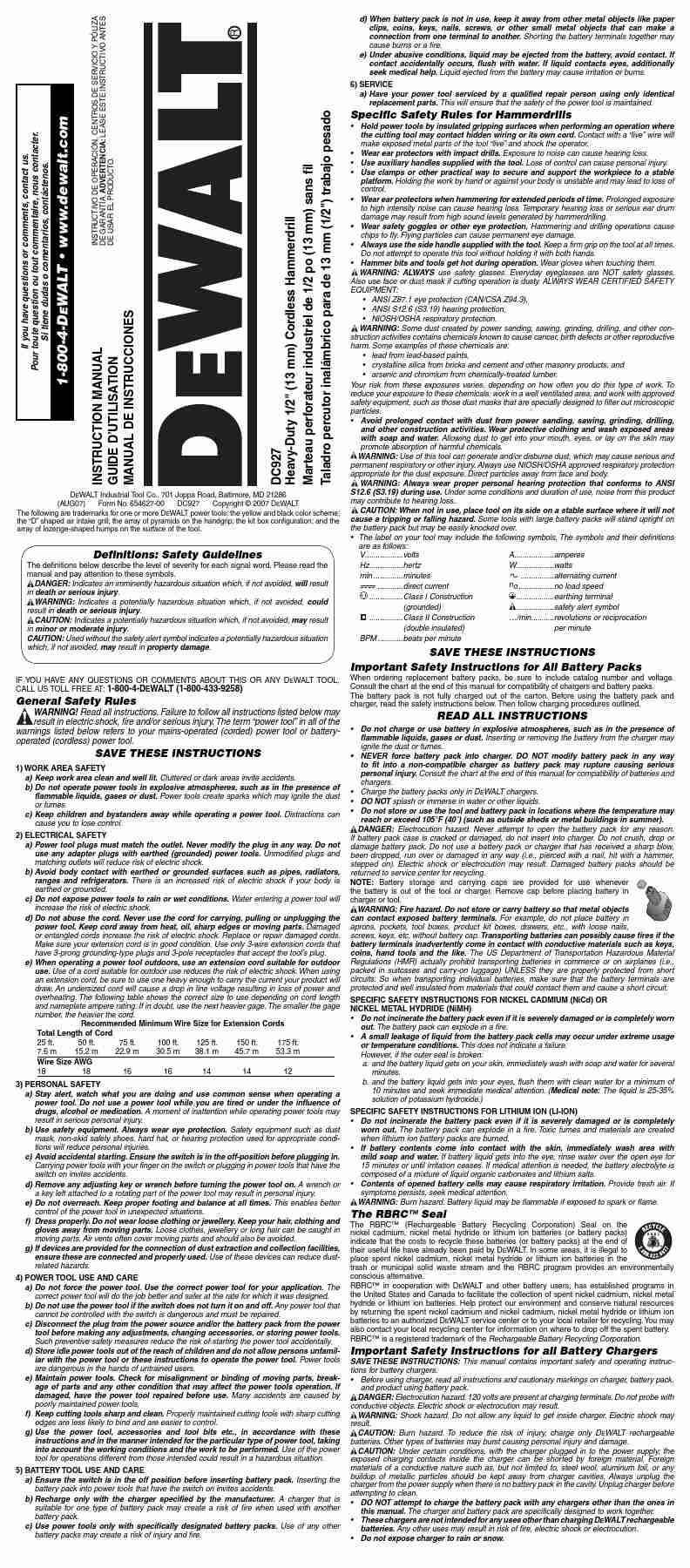 DeWalt Drill DC927-page_pdf